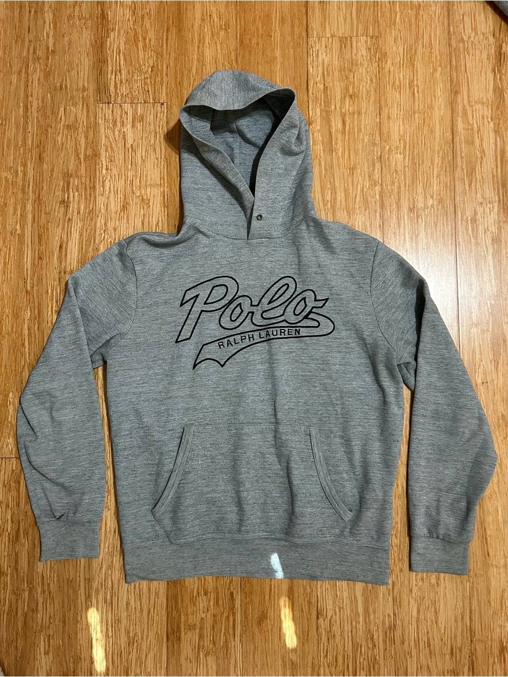 Polo Ralph Lauren Performance Grey Script Hoodie (Men’s Medium)